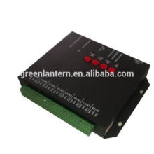 Controlador dmx512 de la tarjeta SD de 8 puertos Controlador led de RGB T8000A con 8 * 1024 píxeles con tarjeta sd